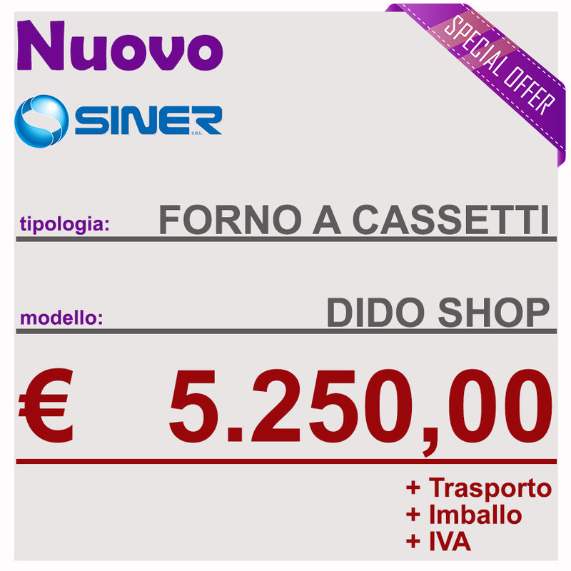 OFFERTA - DIDO SHOP Forno a 3 Cassetti a 230V NUOVO
